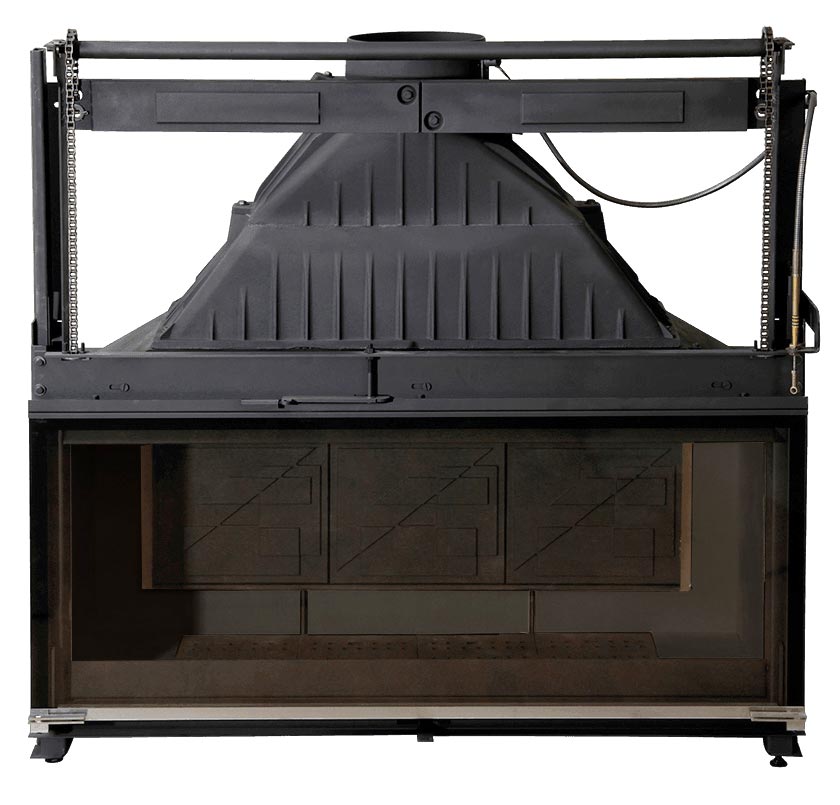 Cheminees Philippe Radiante 1200 firebox Wood Fireplace