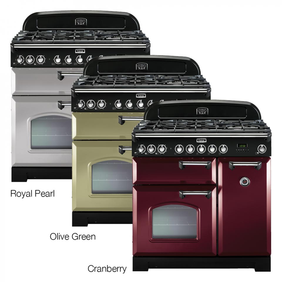 Falcon Classic Deluxe 90cm Dual Fuel Oven colours