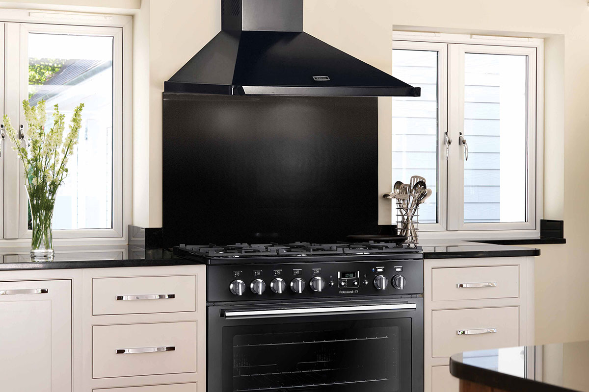 Falcon Canopy 90cm Black Rangehood