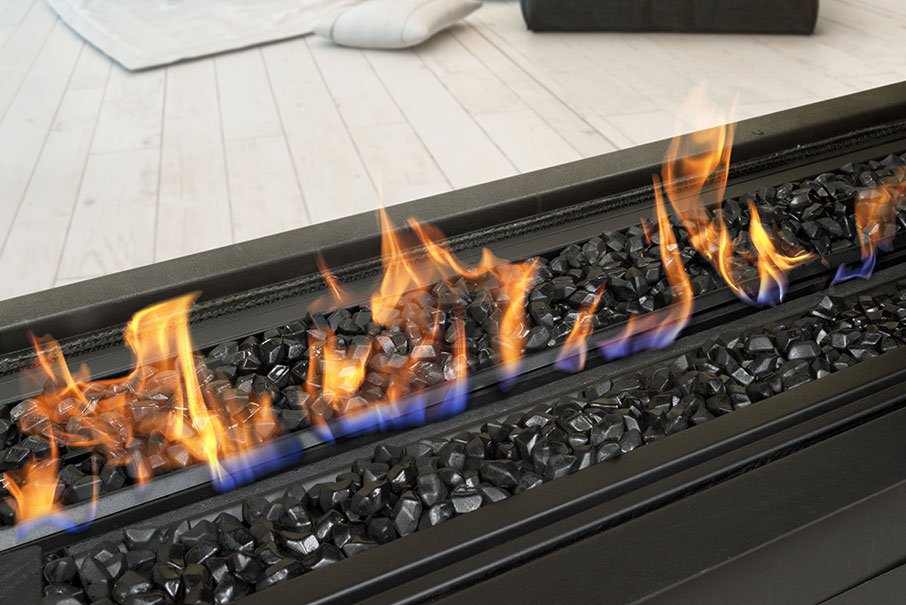 Real Flame Gas Fireplace Element Double Sided