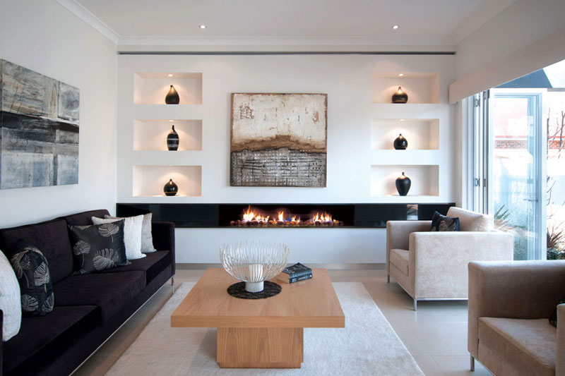 Cheminee Real Flame Gas Fireplaces Pure Vision
